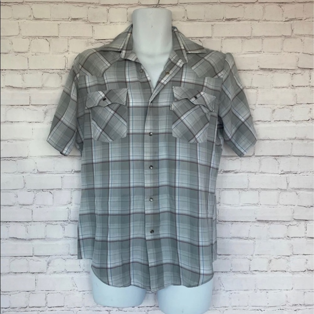 Vintage Levi’s men’s plaid button down shirt size medium